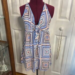 Wild Fable Multicolor Geometric Halter Dress